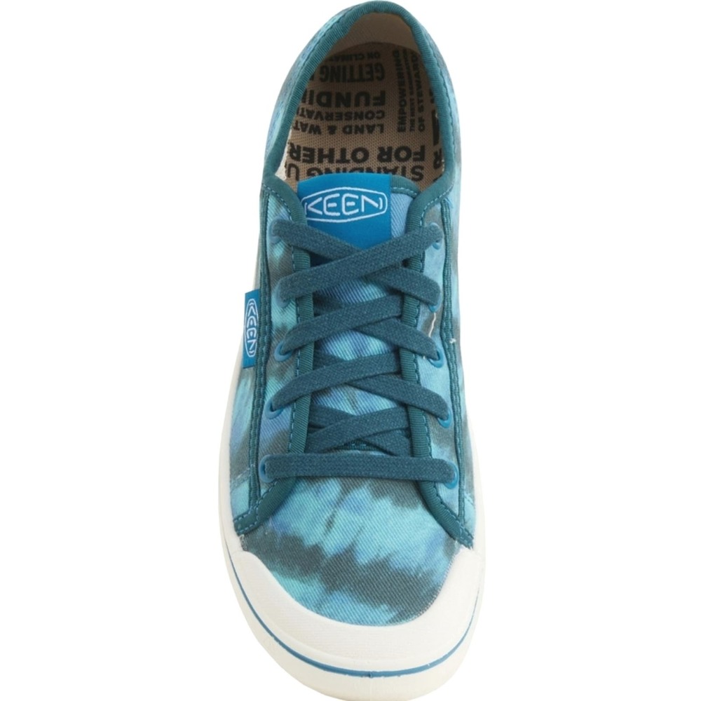 Keen Elsa V Sneakers Tie Dye Star White Canvas Womens 9 Shoes Blue Green Laces - Picture 3 of 16